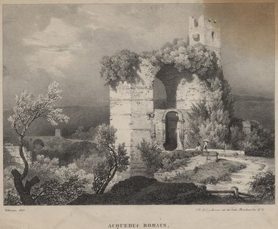 Acqueduc Romain by Louis Jules Frederic Villeneuve